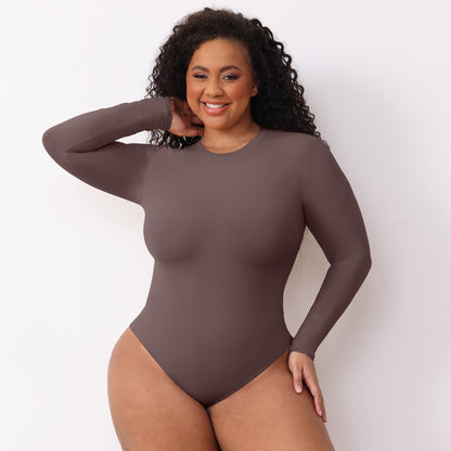 Long Sleeve Shapewear Jumpsuit – Double Layer High Elastic Tight Bodysuit