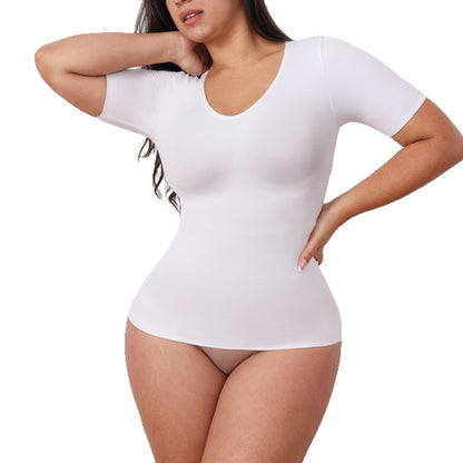 Side view showing midsection smoothing and curve enhancement