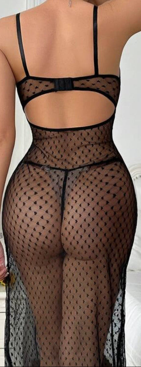 “Side view showing body-flattering fit and butt-lifting design on lingerie set”