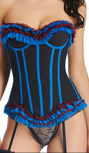 “Close-up of corset structure and slimming features on sexy lingerie bodysuit”