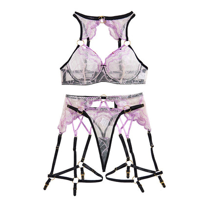 curvy woman wearing heavy industry style sexy lingerie