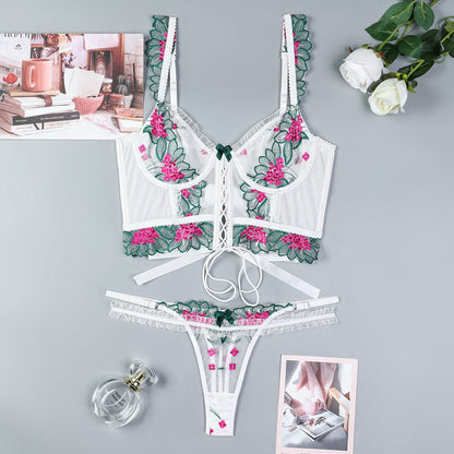 Sexy lingerie set highlighting bust lift and body shaping for plus size women
