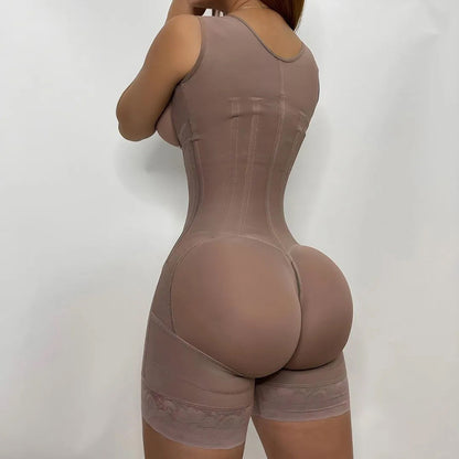 Plus Size Mesh One-Piece Shapewear – Waist Cinching & Hip Lifting Corset for Women