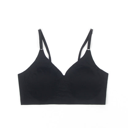 Black bralette on a white background