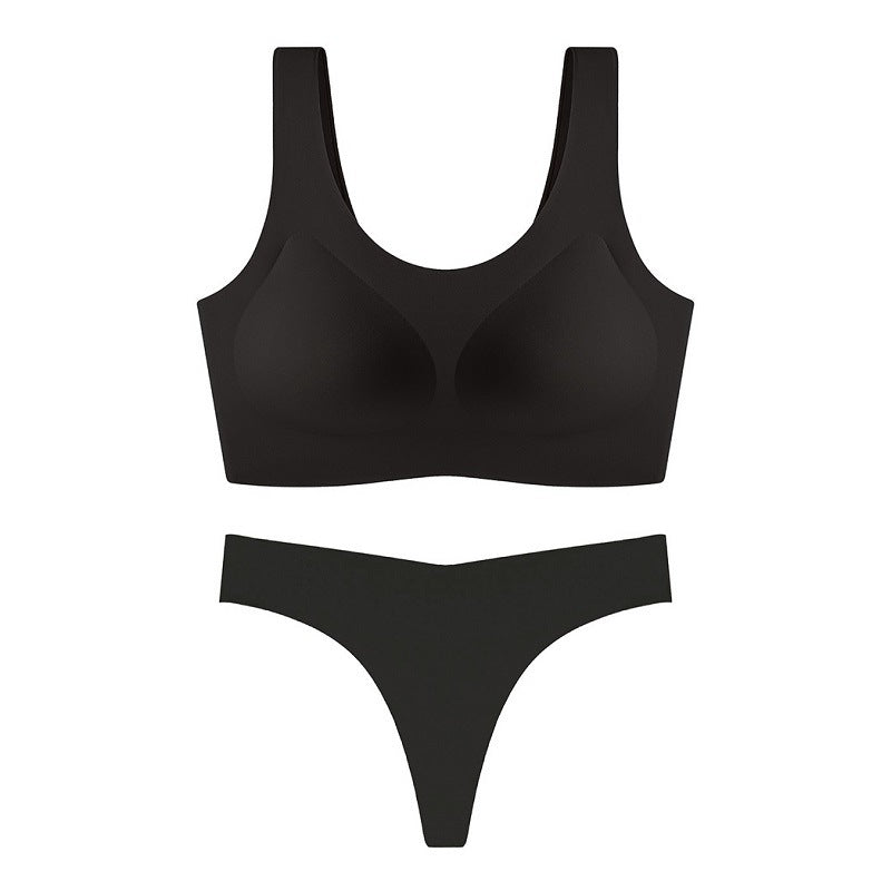 Black bikini set on a white background