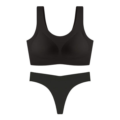 Black bikini set on a white background