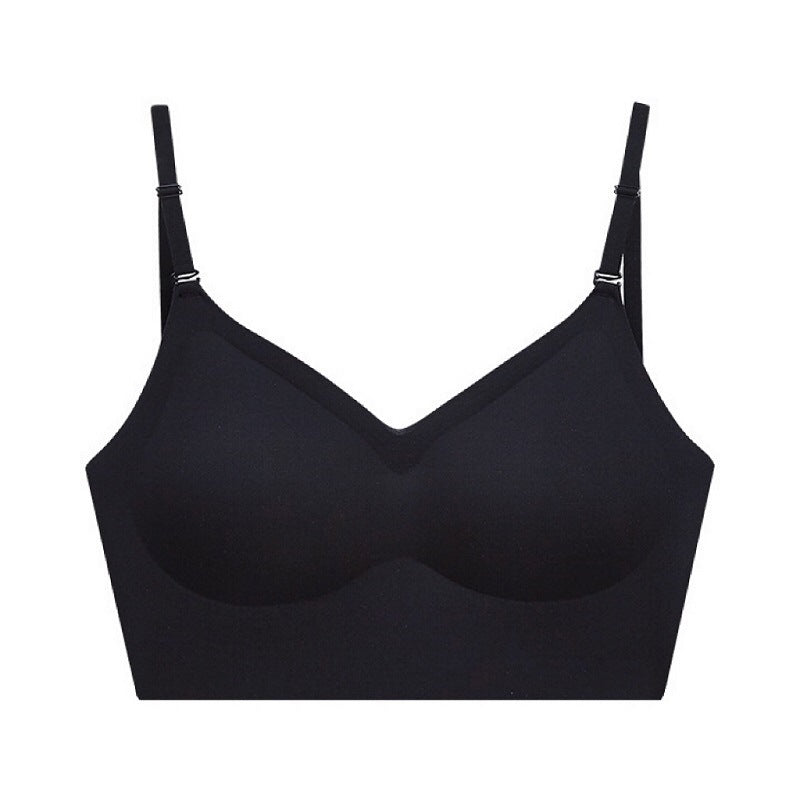 Black bra on a white background