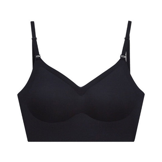 Black bra on a white background