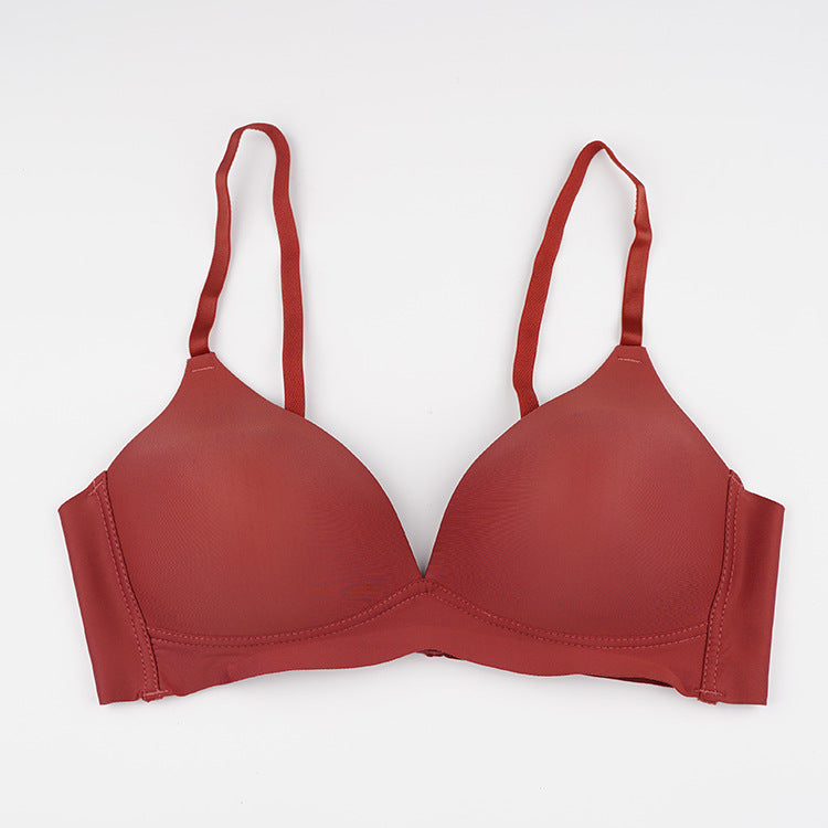 Red bra on a white background