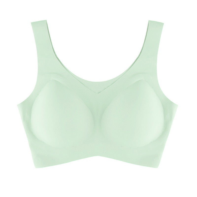 Light green bralette on a white background