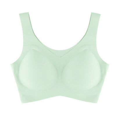 Light green bralette on a white background