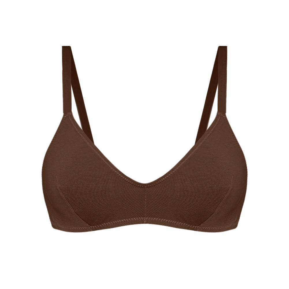 Brown wireless bra