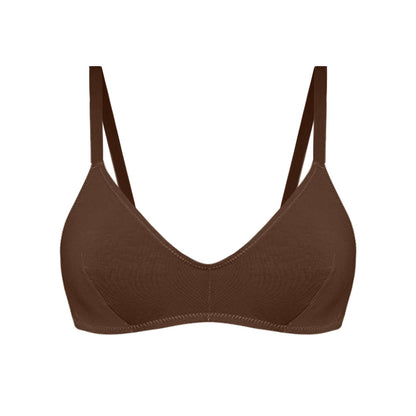 Brown wireless bra