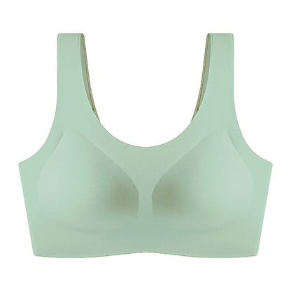 Light green bralette on a white background