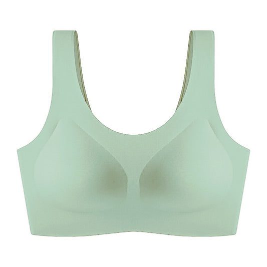 Light green bralette on a white background