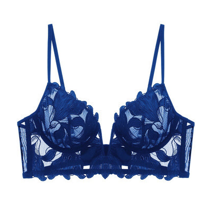 Front view highlighting floral embroidery and body-hugging fit