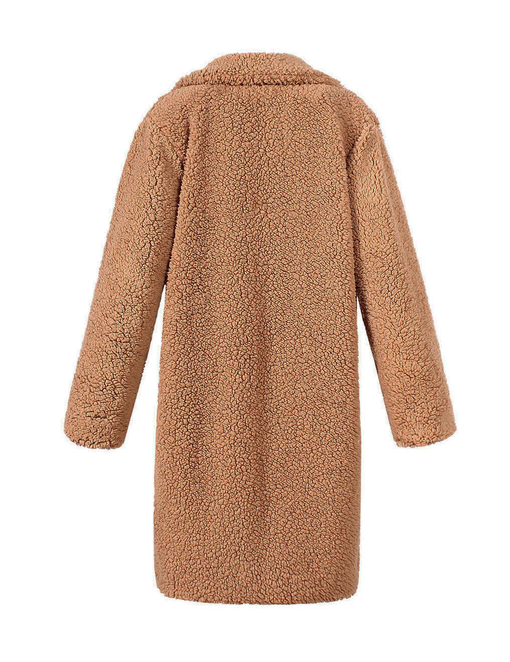 Brown teddy coat on a white background