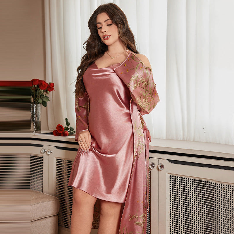 Robe Pink Cherry Hanging Solid Color