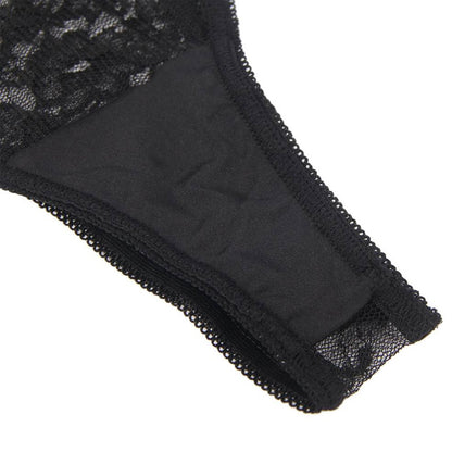 Close-up of black lace fabric on a white background