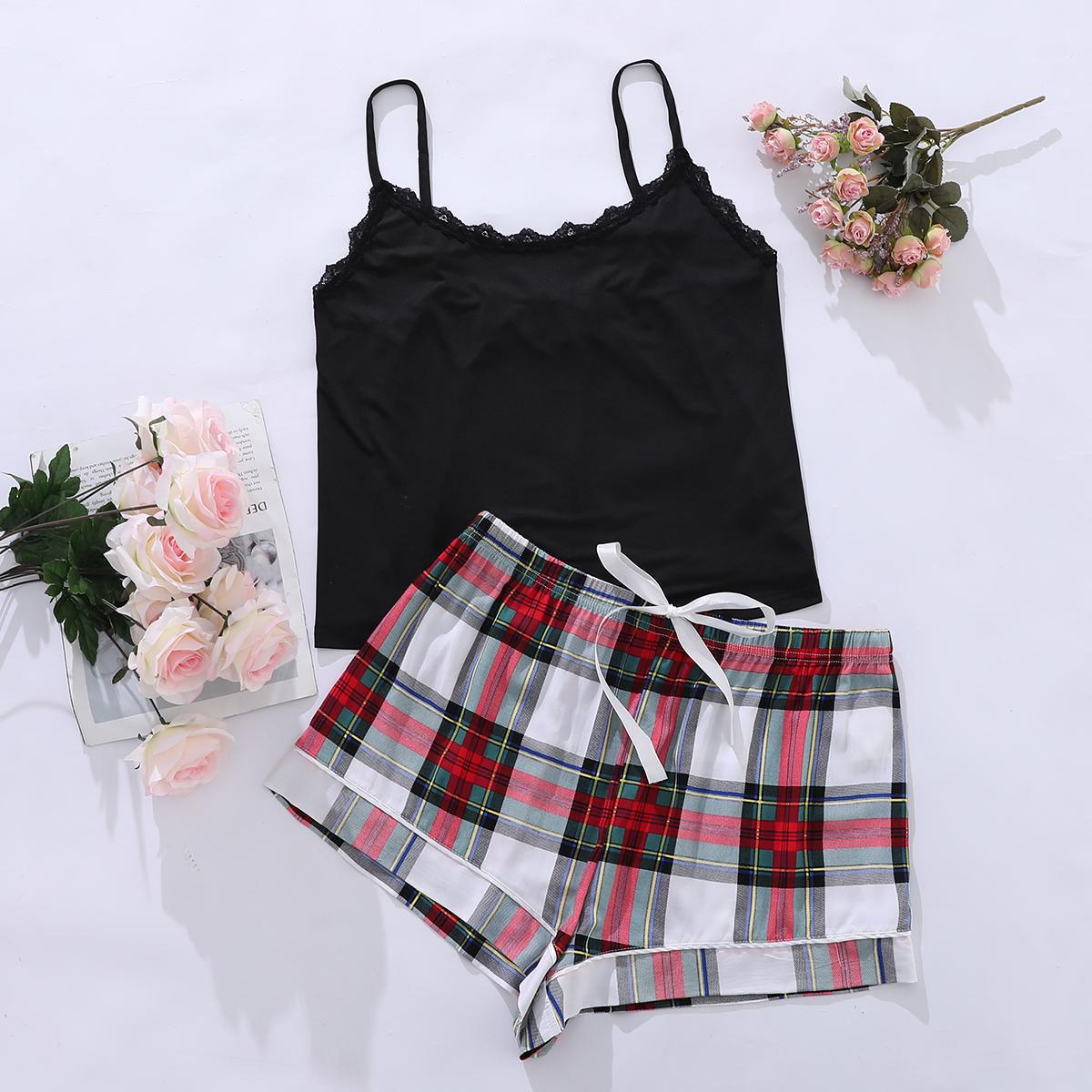 Plaid bottom and top