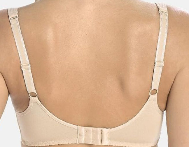 Comfortable beige bra ideal for everyday wear, pregnancy, and nursing