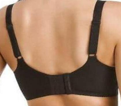 Soft cotton nursing bra with deep cups and adjustable straps