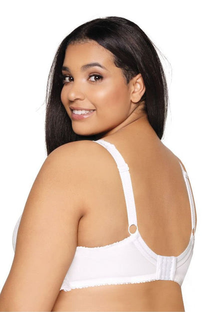 “Back view of Phenomenal Carmela bra showing smooth stretch fabric and hook closure”