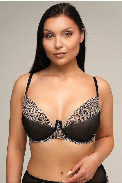 “Petal Glow push-up bra with padded cups and removable inserts, front view”