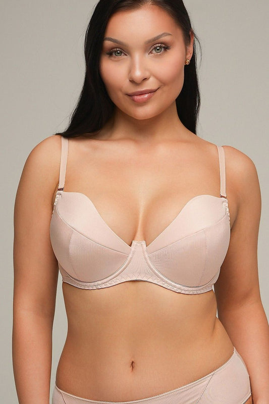 elegant push-up bra with removable pads and adjustable straps