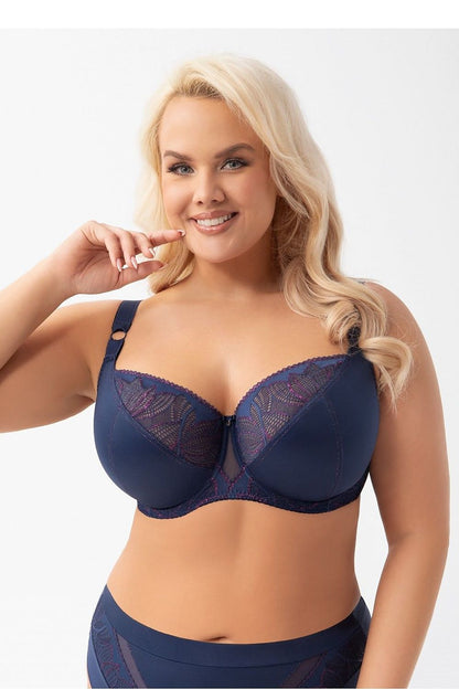elegant lace soft bra with underwires