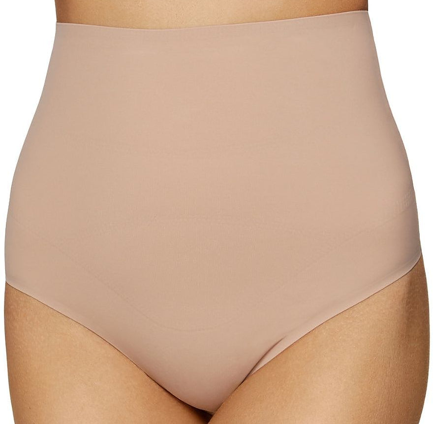 Plus size high-waisted thong with decorative tulle inserts