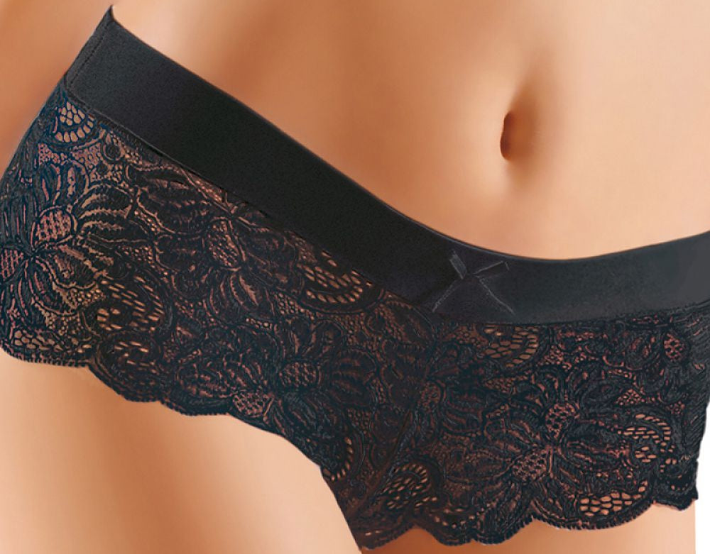 Plus size full lace shorts with soft waistband