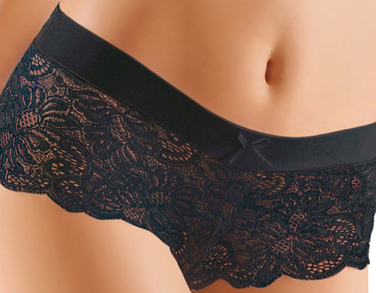 Plus size full lace shorts with soft waistband