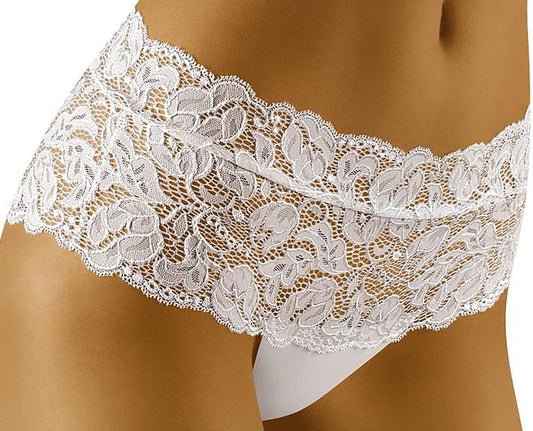 Plus size sensual shorts with lace upper and smooth bottom