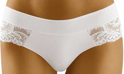 Plus size knit and lace shorts with laser-cut waist and legs