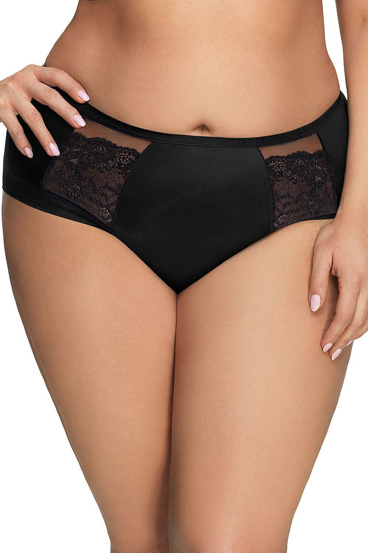 black shapely panties with lace inserts