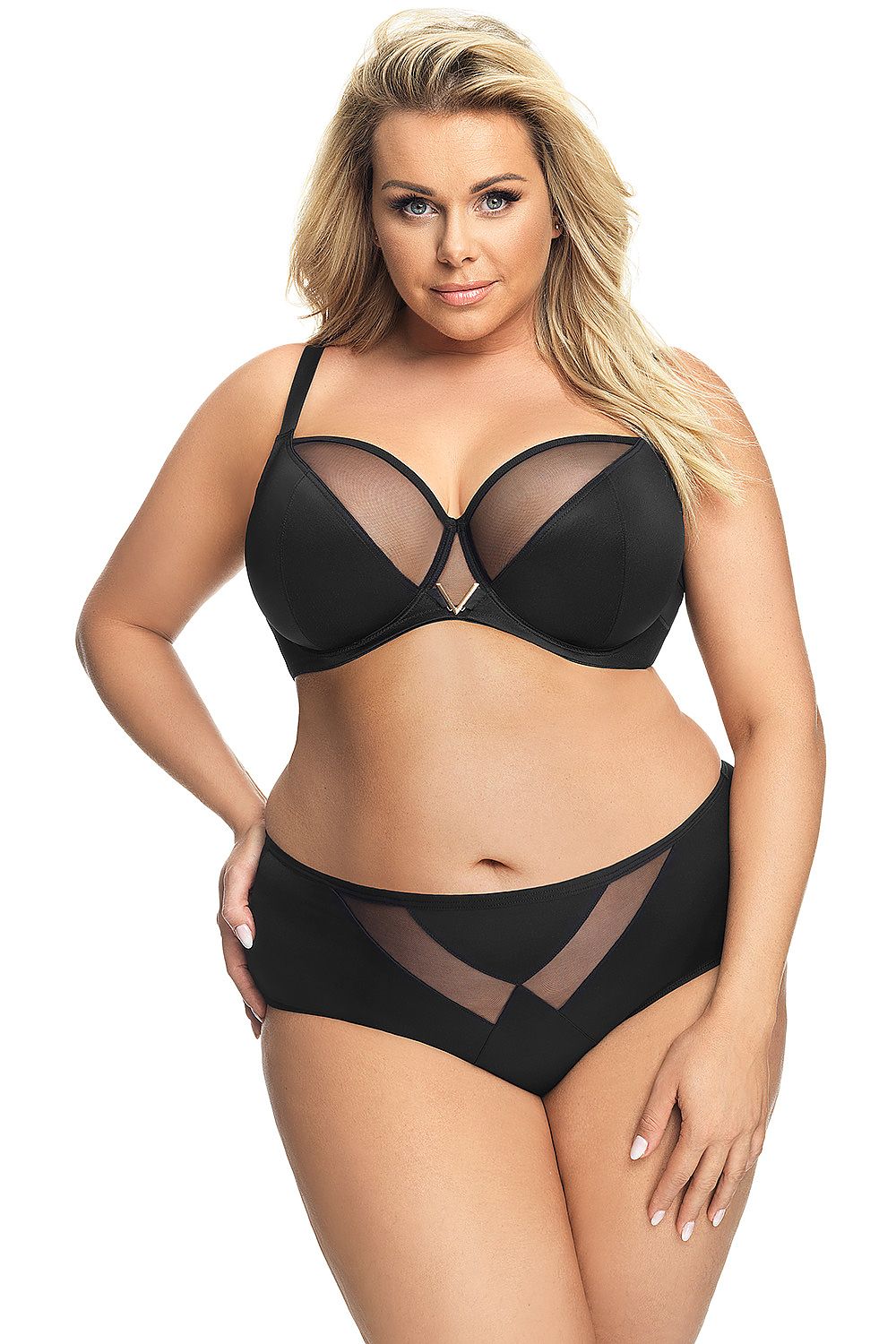 “Back view showing secure fit and premium construction of Gorsenia bra”