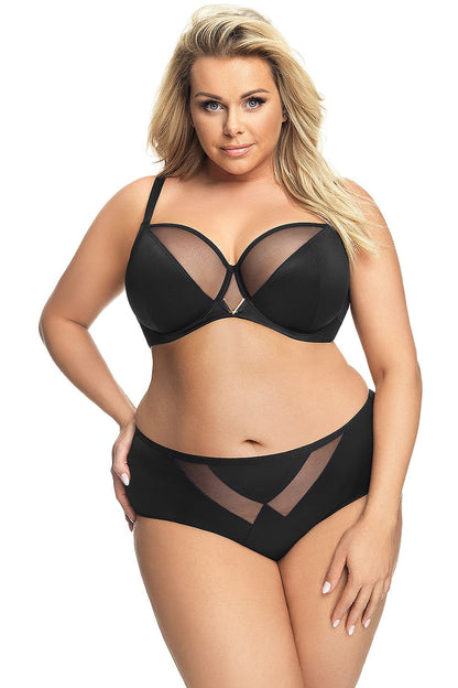 “Back view showing secure fit and premium construction of Gorsenia bra”