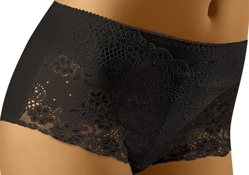 Plus size Wol-Bar Eco Line panties with double fabric lace front