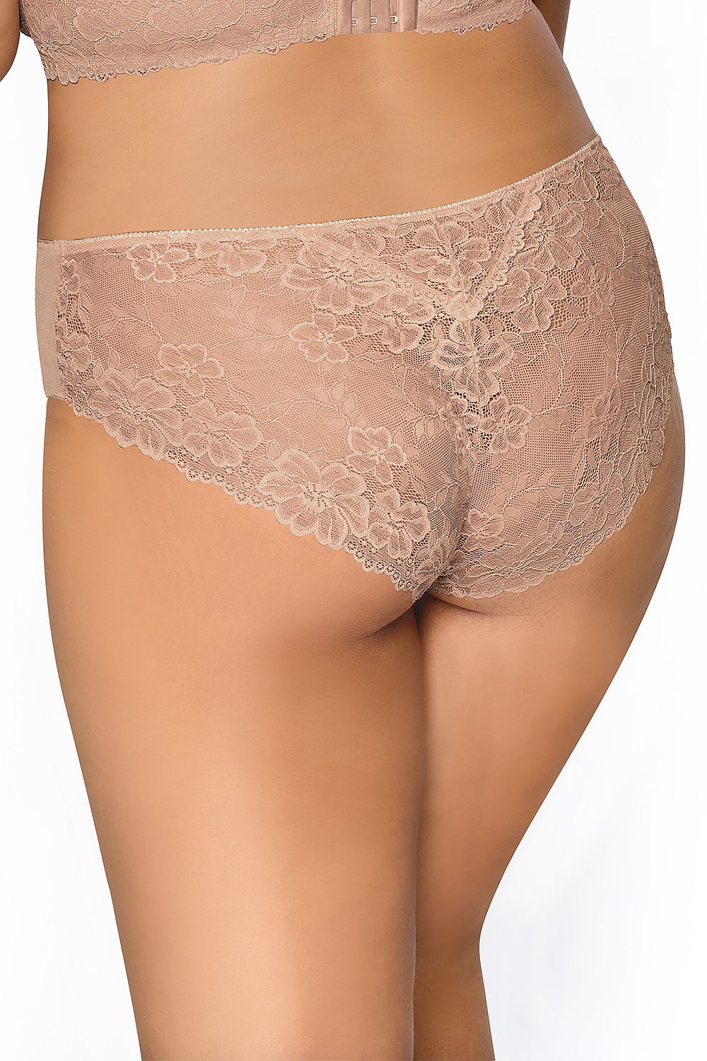 Elegant floral lace panties – back view highlighting full lace coverage