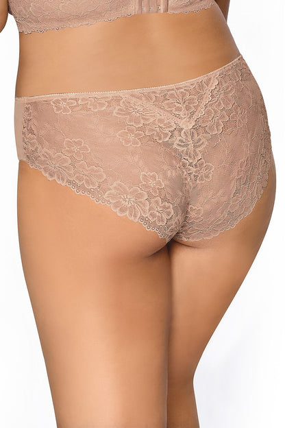 Elegant floral lace panties – back view highlighting full lace coverage