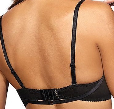 Elegant unpadded bra with detachable straps and front bow