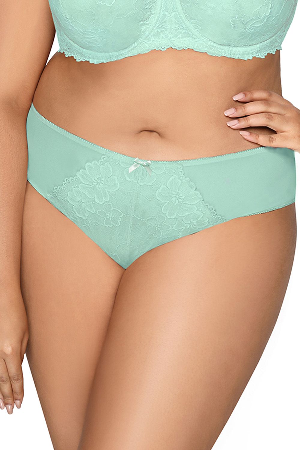 Feminine lace panties – side view showing waistband and lace pattern