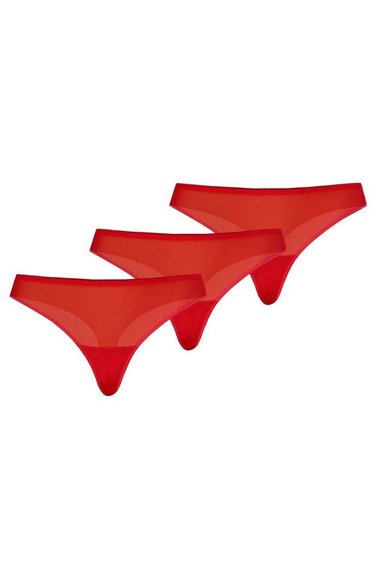 soft elastic red thongs