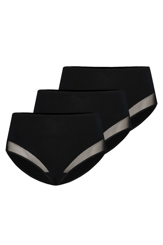 black cotton panties tri-pack