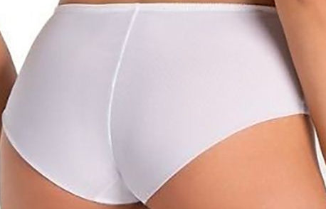 Plus size Estel white mesh shorts with floral lace