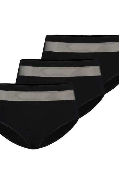 soft breathable high-waist panties with elastic trim