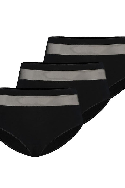 soft breathable high-waist panties with elastic trim