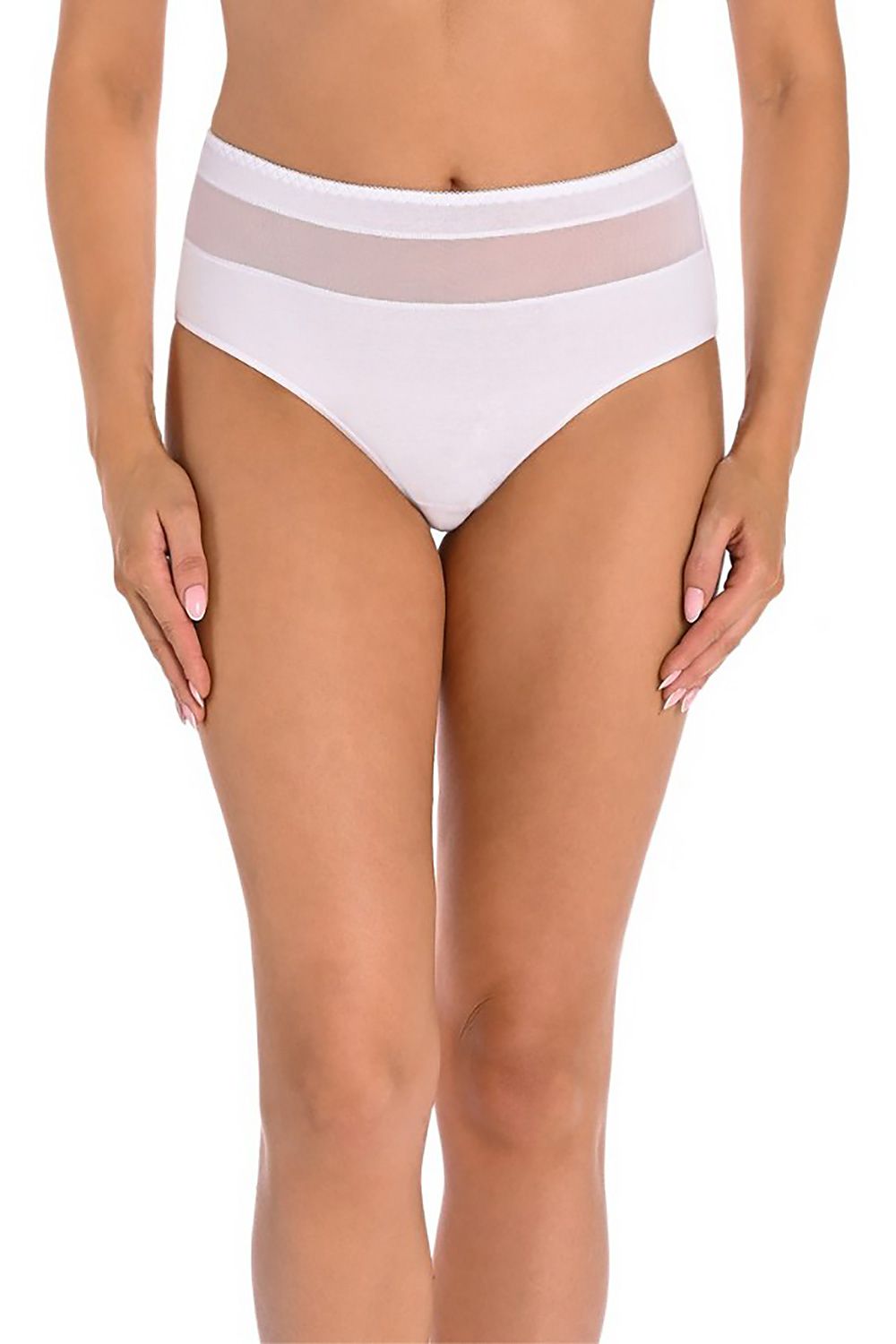 breathable high-waist panties with elastic finish