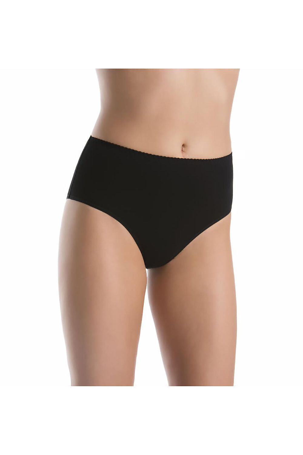 Women’s black bamboo fiber panties high-waist design plus size – 3-pack.